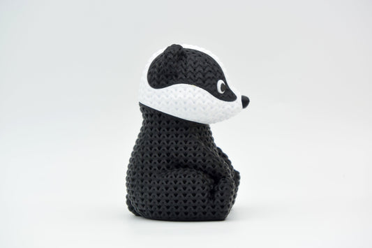 Knitted Badger Topkinz character side view