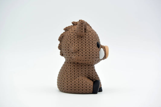 Knitted Wild Boar Topkinz character side view