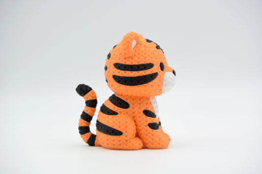 Knitted Tiger Topkinz character side view
