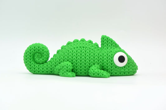 Knitted Chameleon Topkinz character side view