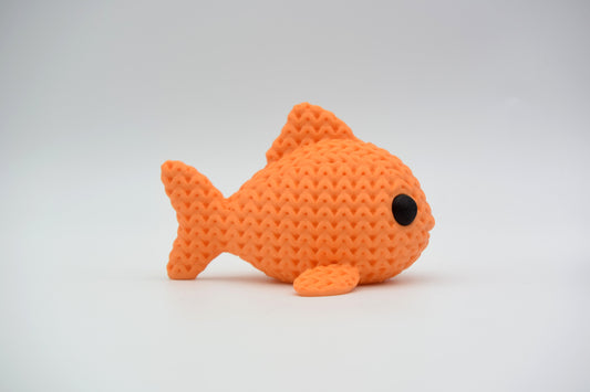 Knitted Fish Topkinz character side view