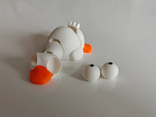 Mini Flexi Goose Goofy Eyes | Chibi SnapCharm™ Character