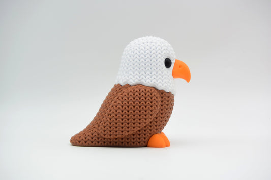 Knitted Eagle Topkinz character side view
