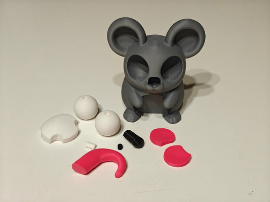 Mouse Goofy Eyes | Chibi SnapCharm™ Character