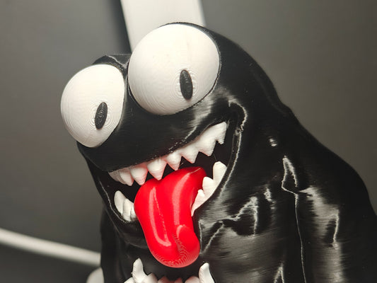Black Symbiote Monster Goofy Eyes SnapCharm™ Character
