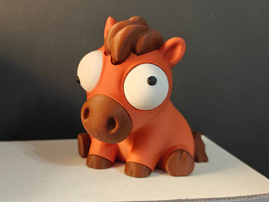 Horse Goofy Eyes | Chibi SnapCharm™ Character