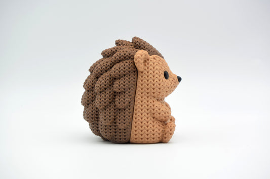 Knitted Hedgehog Topkinz character side view