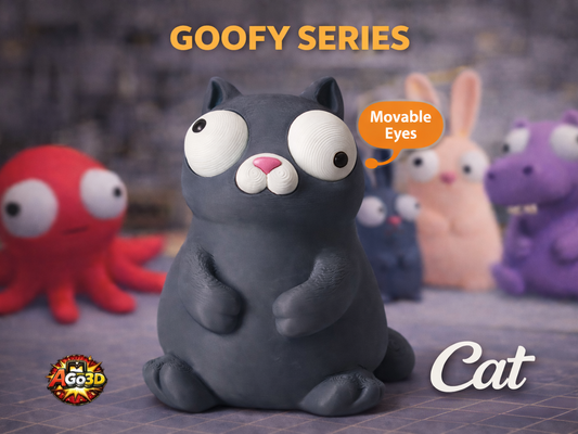 Cat Goofy Eyes SnapCharm™ Character