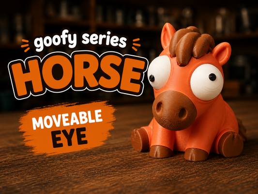 Horse Goofy Eyes | Chibi SnapCharm™ Character