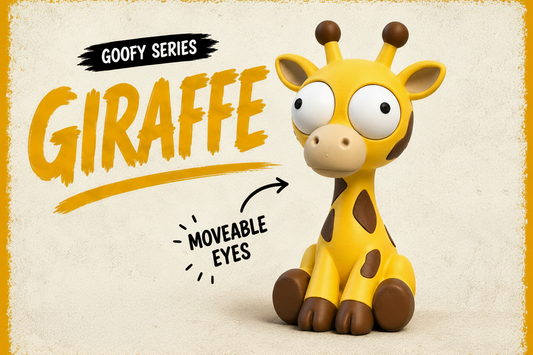 Giraffe Goofy Eyes | Chibi SnapCharm™ Character