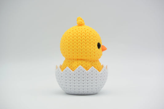 Knitted Hatching Chick - Easter Topkinz character side view