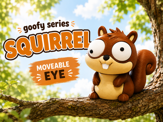 Squirrel Goofy Eyes | Chibi SnapCharm™ Character