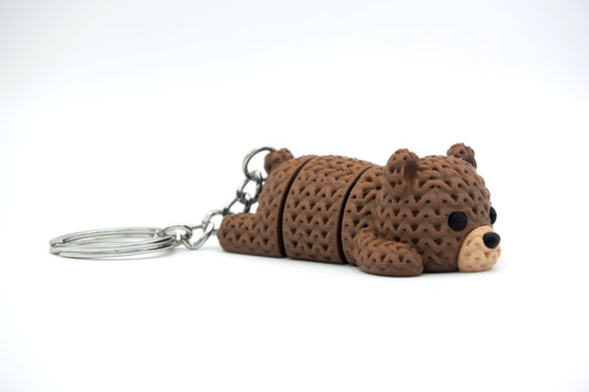 Knitted Flexi Bear Topkinz character side view