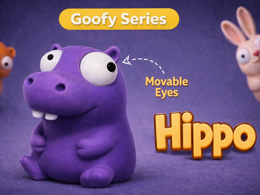 Hippo Goofy Eyes SnapCharm™ Character