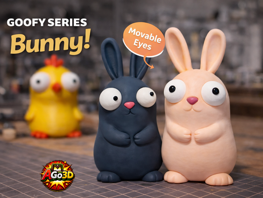 Easter Bunny Goofy Eyes SnapCharm™ Character