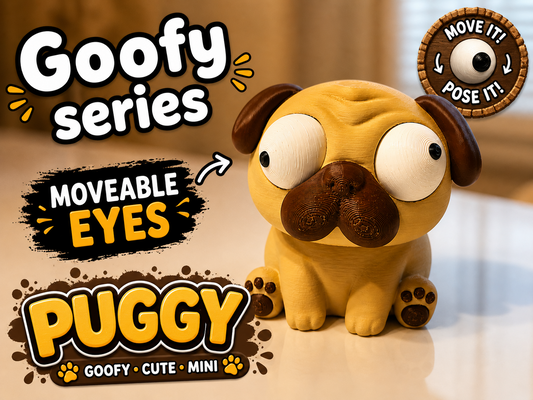 Pug Goofy Eyes SnapCharm™ Character