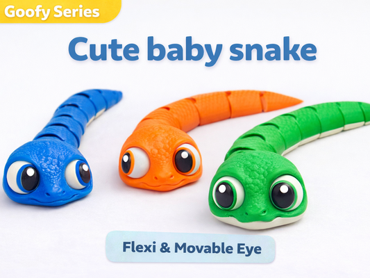 Baby Snake Goofy Eyes SnapCharm™ Character