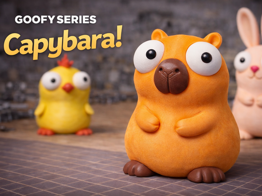 Capybara Goofy Eyes SnapCharm™ Character