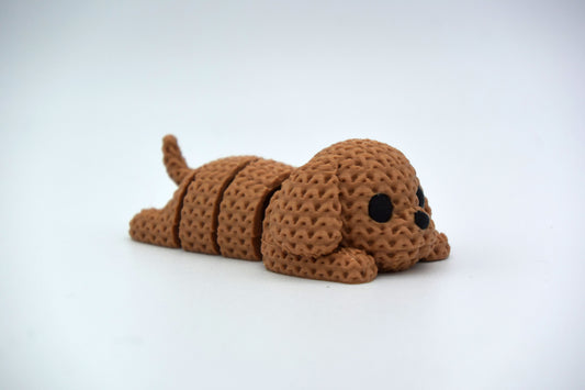 Knitted Articulated Dog Topkinz character standalone front view