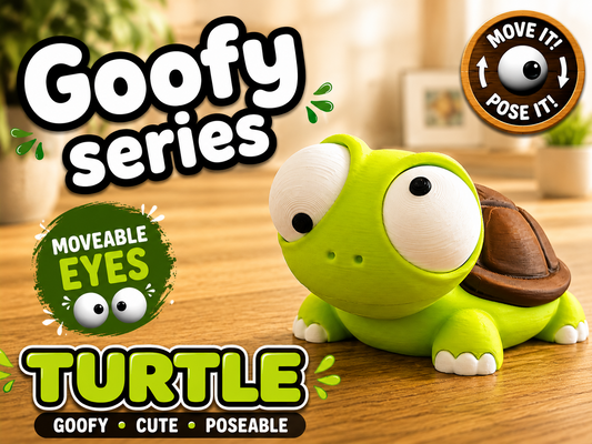 Turtle Goofy Eyes SnapCharm™ Character