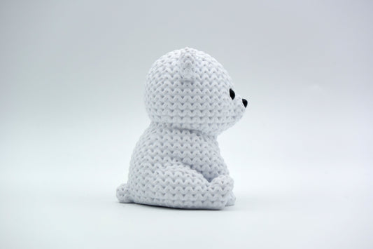 Knitted Baby Polar Bear Topkinz character side view