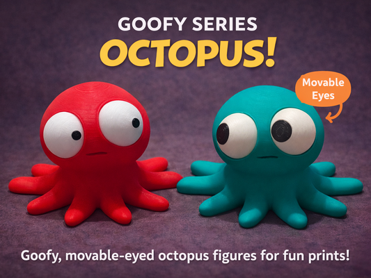 Octopus Goofy Eyes SnapCharm™ Character