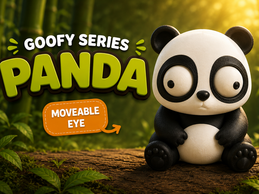 Panda Goofy Eyes | Chibi SnapCharm™ Character