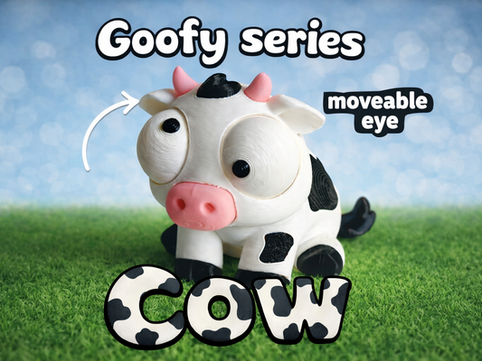 Cow Goofy Eyes SnapCharm™ Character