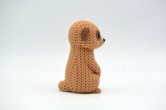 Knitted Meerkat Topkinz character side view
