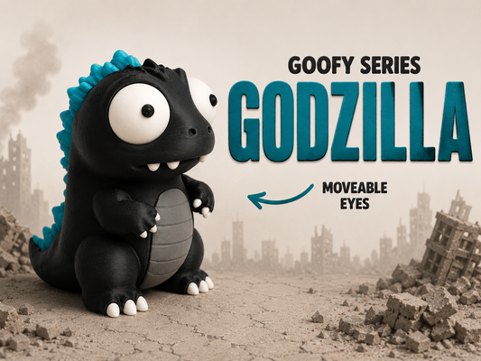 Classic Kaiju Dinosaur Goofy Eyes | Chibi SnapCharm™ Character