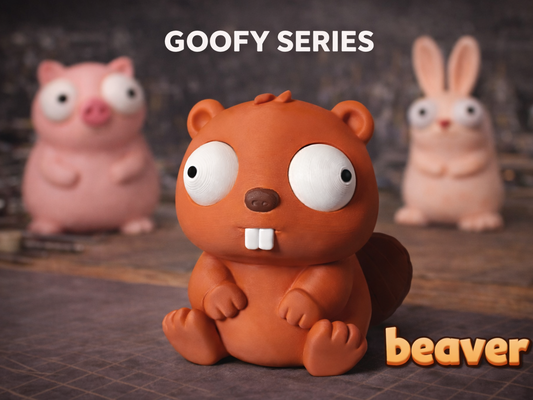 Beaver Goofy Eyes SnapCharm™ Character