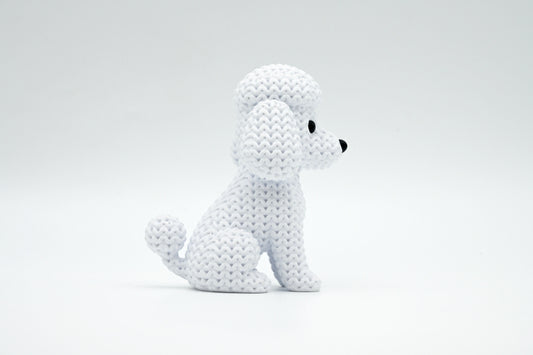 Knitted Poodle Dog Topkinz character side view