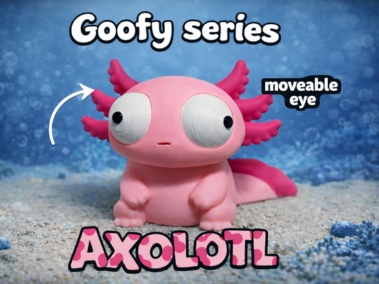 Axolotl Goofy Eyes SnapCharm™ Character