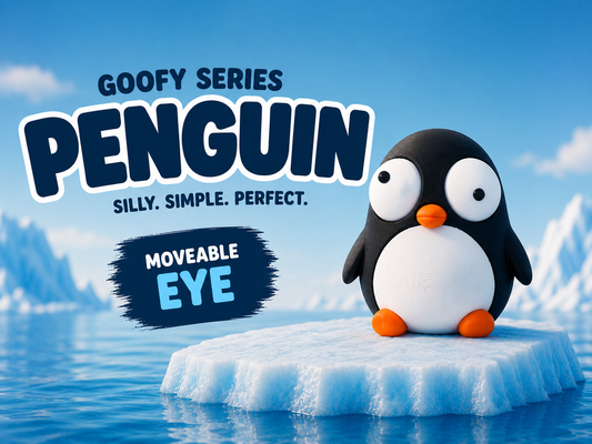 Penguin Goofy Eyes | Chibi SnapCharm™ Character