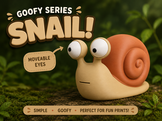 Snail Goofy Eyes | Chibi SnapCharm™ Character