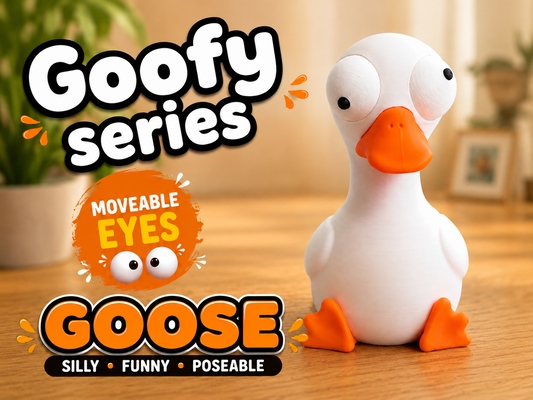 Goose Goofy Eyes | Chibi SnapCharm™ Character