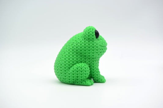 Knitted Frog Topkinz character side view