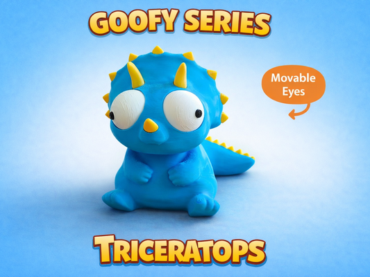 Triceratops Goofy Eyes SnapCharm™ Character