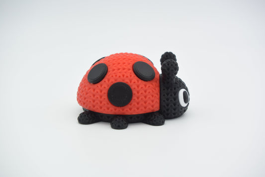 Knitted Ladybug Topkinz character side view