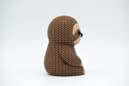 Knitted Sloth Topkinz character side view
