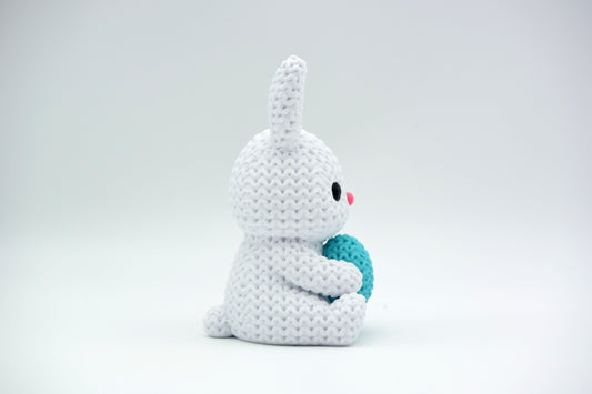 Knitted Bunny With Easter Egg Topkinz character side view