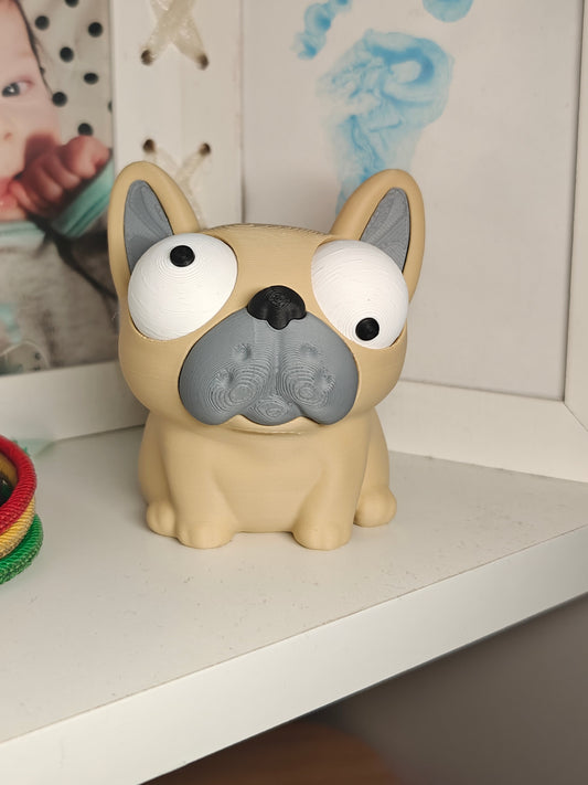 French Bulldog Goofy Eyes SnapCharm™ Character