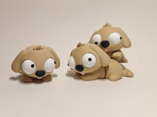 Mini Flexi Dog Goofy Eyes SnapCharm™ Character
