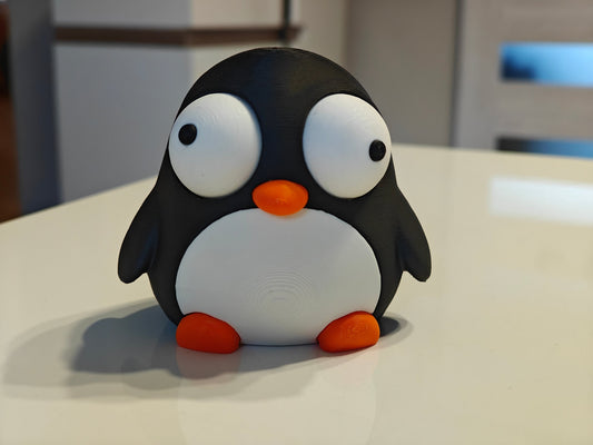 Penguin Goofy Eyes | Chibi SnapCharm™ Character