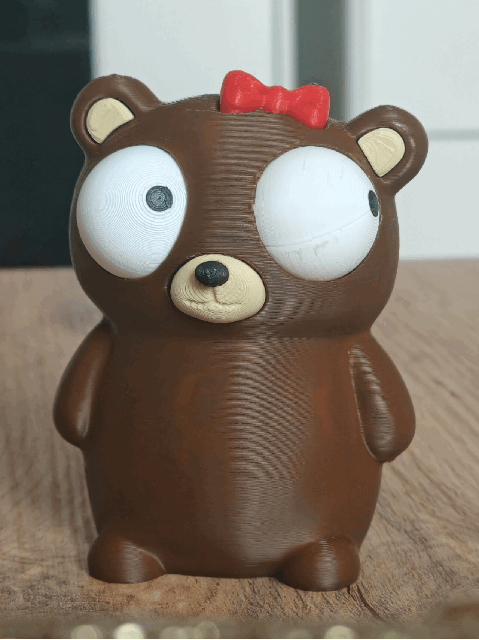 Mama Bear Goofy Eyes SnapCharm™ Character