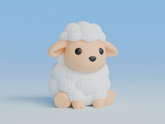 Knitted Sheep Topkinz character front view