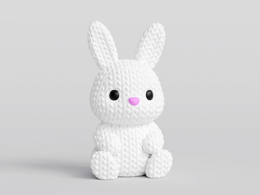 Knitted Bunny - Easter Topkinz character front view